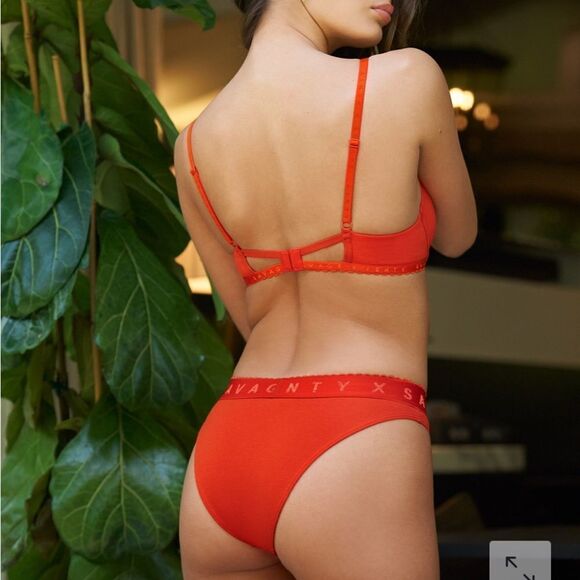 Savage Fenty Savage X Cotton High-Leg Bikini Panty spiced Orange 3X NWT in pkg - Picture 3 of 7